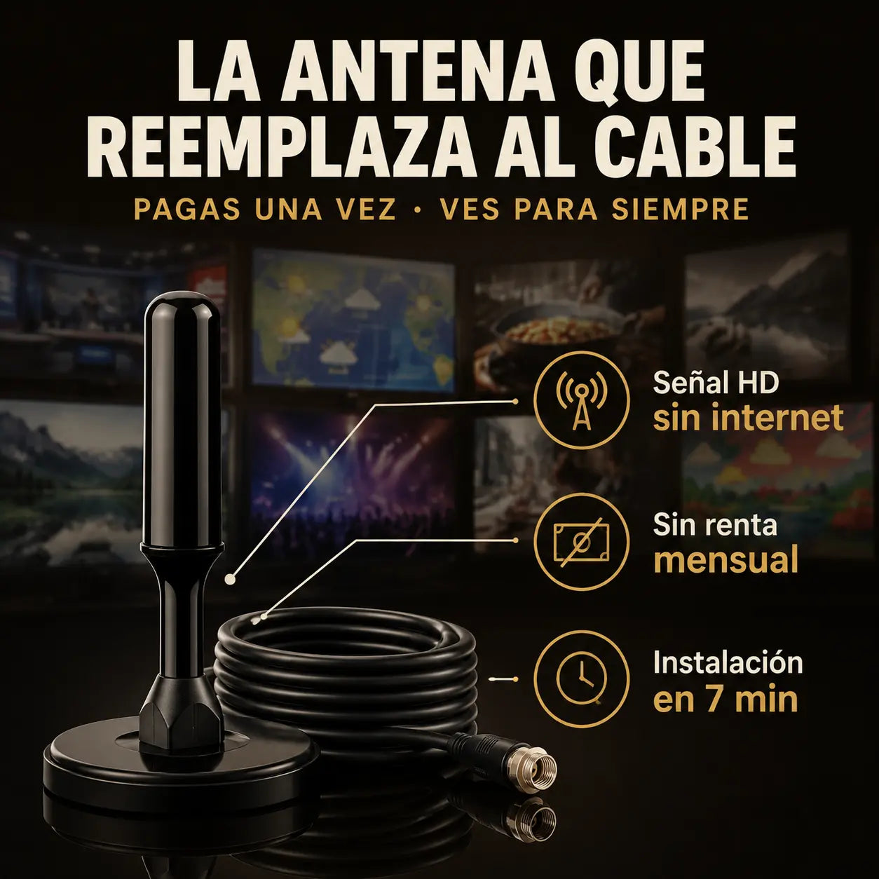 ANTENA SEÑAL LIBRE HD® - CANALES SIN SUSCRIPCIÓN EN MÉXICO