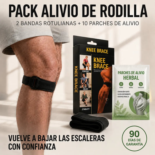 PACK: ROTULA PRO SPORTS® X2 + PARCHES ALIVIO RODILLA